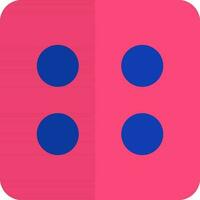 Dice icon with four number for game concept. vector