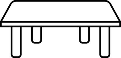Flat style of wooden table icon. vector