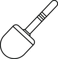 Illustration of shovel icon in flat style. vector