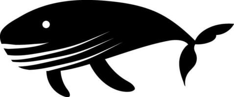 Character of a whale. vector