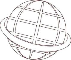 Vector globe sign or symbol in flat style.