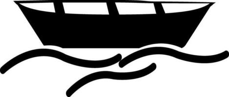 boat with wave. vector