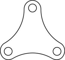 Stroke style of spinner toy for playing concept. vector