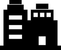 Building in black and white color. vector