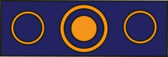 Spinner icon in rectangle with blue color and stroke style. vector