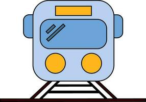 Flat illustration of train. vector