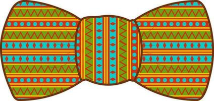 Flat illustration of colorful bow tie. vector