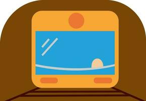 Flat style illustration of train. vector