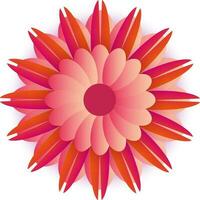 Abstract paper cut flower. vector