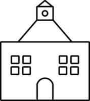 Flat style illustration of building. vector