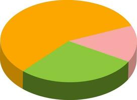 3D Pie chart infographic for Business. vector