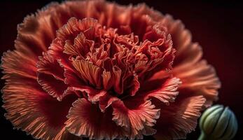 Close up of a multi colored flower head petal generated by AI photo