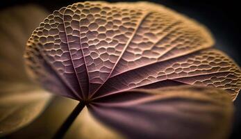 Leafy symmetrical fractal tree against flowing water generated by AI photo