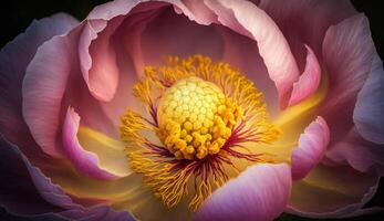 Close up of a vibrant multi colored flower bouquet generated by AI photo