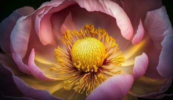 Close up of vibrant single flower in nature generated by AI photo