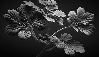 Black and white flower head monochrome beauty generated by AI photo