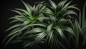 Green leaves close up Nature's Botanical Pattern ,generative AI photo