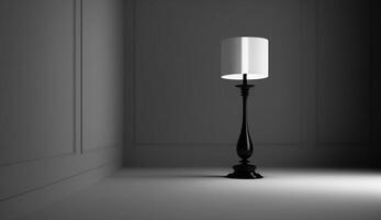 Modern design illuminated in a dark room , photo