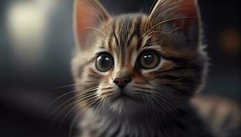 linda mascota gato con un adorable expresión, generativo ai foto