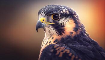 close up wild eagle majestic scene ,generative AI photo