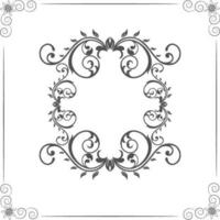 Beautiful floral frame design. vector