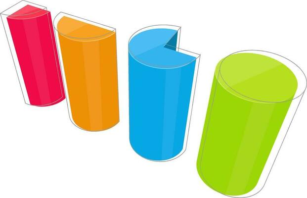 Colorful bars infographic elements for Business.