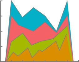 Statistical graph infographic element. vector