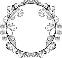 Beautiful floral design frame. vector