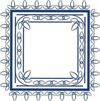 Square shaped frame with floral design. vector