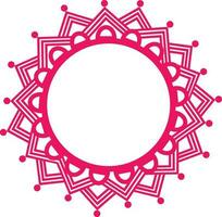 Circle frame with floral ornaments. vector