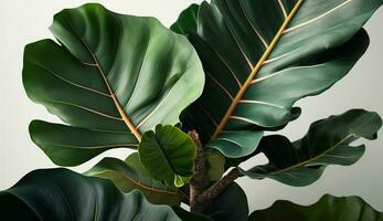 Green plant branch brings tropical freshness indoors generated by AI photo