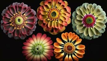 Multi colored daisy petals showcase summer beauty generated by AI photo
