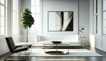 moderno hogar interior con elegante diseño y comodidad ,generativo ai foto