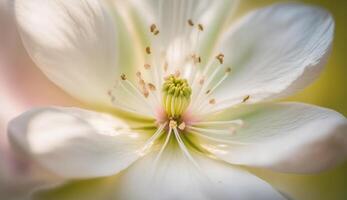 Close up nature flower petal plant flower head macro summer beauty ,generative AI photo