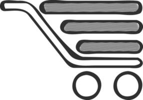 Illustration of shopping cart. vector
