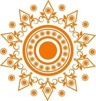 Beautiful floral pattern rangoli. vector
