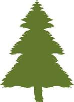 Flat illustration of green Christmas Tree. vector