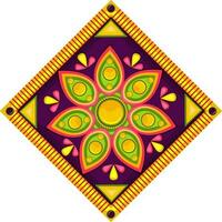 Creative frame with floral design decoration. vector