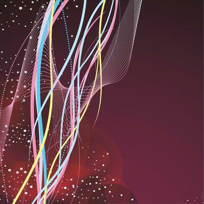 Glossy abstract waves decorated background.