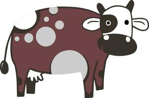 Illustration of cartoon cow. vector