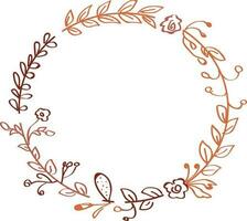 Floral design decorated frame. vector