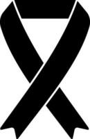 Peace Ribbon Icon In black and white Color. vector