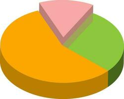 3D colorful Pie chart for Business. vector