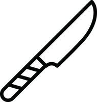 Flat style Knife icon in line art. vector