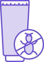 Insect Cream Tube Icon In Purple And White Color. vector