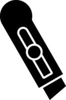 cortador cuchillo icono en negro y blanco color. vector
