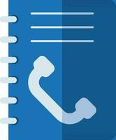 Phone book icon in blue color. vector