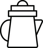 Line art illustration of Jug icon. vector