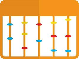 Color style of abacus icon with half shadow for education concept. vector