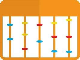 Color style of abacus icon with half shadow for education concept. vector